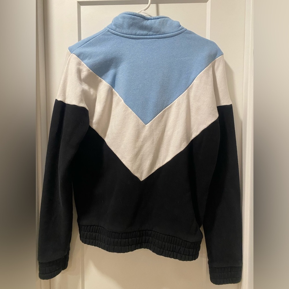 Fila Women’s Light Blue, White, and Black 3/4 Zip-Up Sweatshirt - Picture 3 of 3